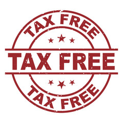 tax free stamp. tax free sign. round grunge label
