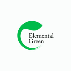 Green elemental environment global logo design business name ideas icon vector editable 