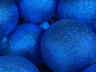 Shiny Christmas balls, close-up