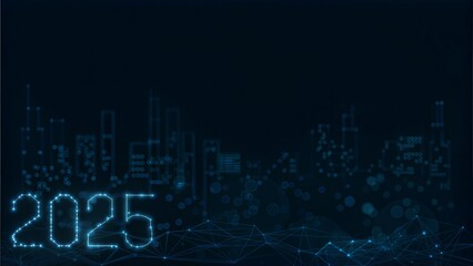 Obraz premium Futuristic Cyberpunk Cityscape with Neon Typography in Urban Style with Copy Space