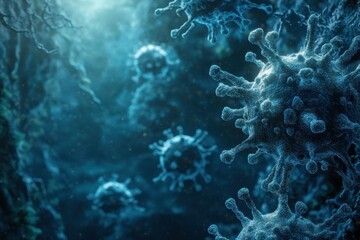 Exploring microscopic life in a dark underwater environment with vivid microorganisms