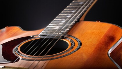 Obraz premium Acoustic guitar close up