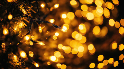 High-quality background filled with shimmering gold bokeh lights, softly blurred with a rich, warm glow