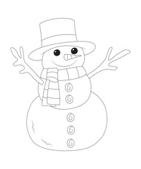 Christmas coloring page for kids