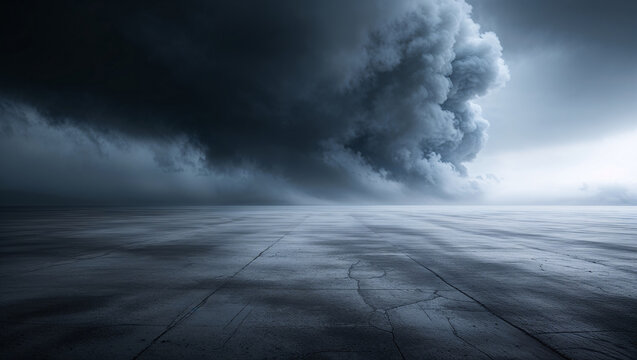 Massive storm-cloud formation builds ominously over the horizon