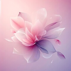 Fototapeta premium Delicate Pink Flower Illustration