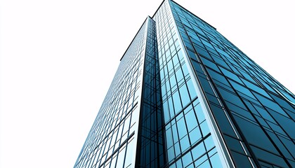 Fototapeta premium Imposing corporate structure indicating stability and growth reflecting a financial mindset for success in the business world.
