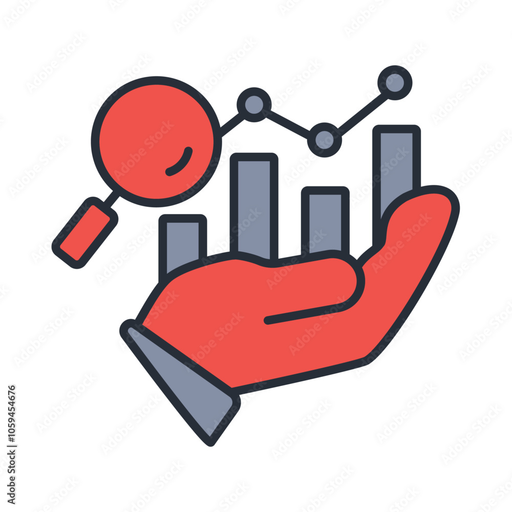 Poster analysis icon. vector.editable stroke.linear style sign for use web design,logo.symbol illustration.