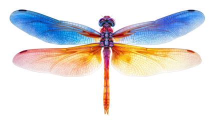 dragonfly isolated on white