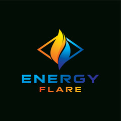 Energy flare fire enegy logo design business name ideas icon vector editable 