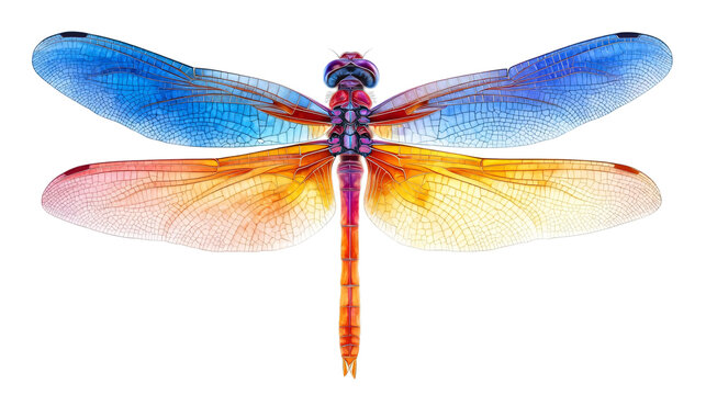 dragonfly isolated on white