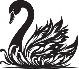 Black and White Image of a Duck: Graceful Simplicity in Monochrome