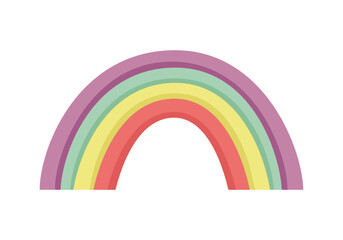 Fototapeta premium Rainbow, multicolored arc - color horizontal vector illustration, element for design of children's or playroom, banners