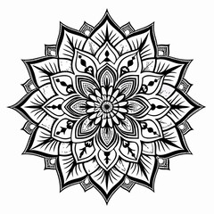 mandala line art pattern style. decorative mandala for print, cover, coloring page, floral ornament pattern