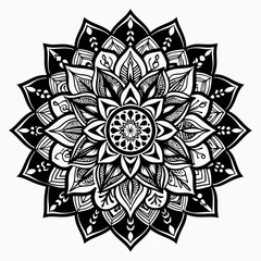 mandala line art pattern style. decorative mandala for print, cover, coloring page, floral ornament pattern