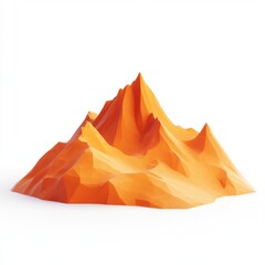 Fiery Mountain Peaks: Stunning Geometric Landscape
