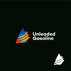 Unleaded gasoline energy power generator logo design business name ideas icon vector editable 