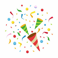 party streamers and confetti