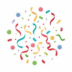 confetti isolated on white background festive vector. Perfect for Celebrations and Festive Designs
