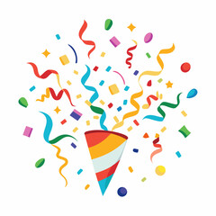 confetti isolated on white background festive vector. Perfect for Celebrations and Festive Designs
