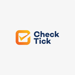 Check tick accounting documentation financial  logo design business name ideas icon vector editable 