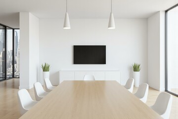 Modern Conference Room with Minimalist Design Inspiring Productivity and Collaboration