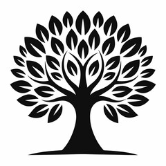  tree with roots linden tree black and white vector