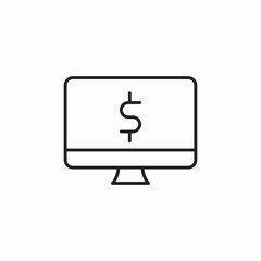 computer money finance icon sign vector