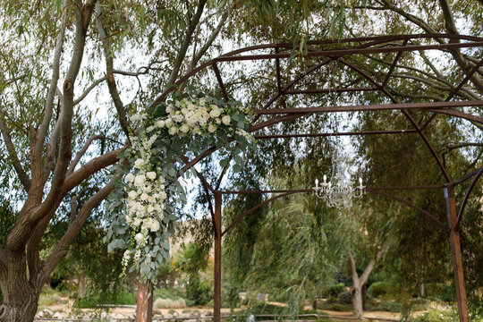 Wedding arch with flowers