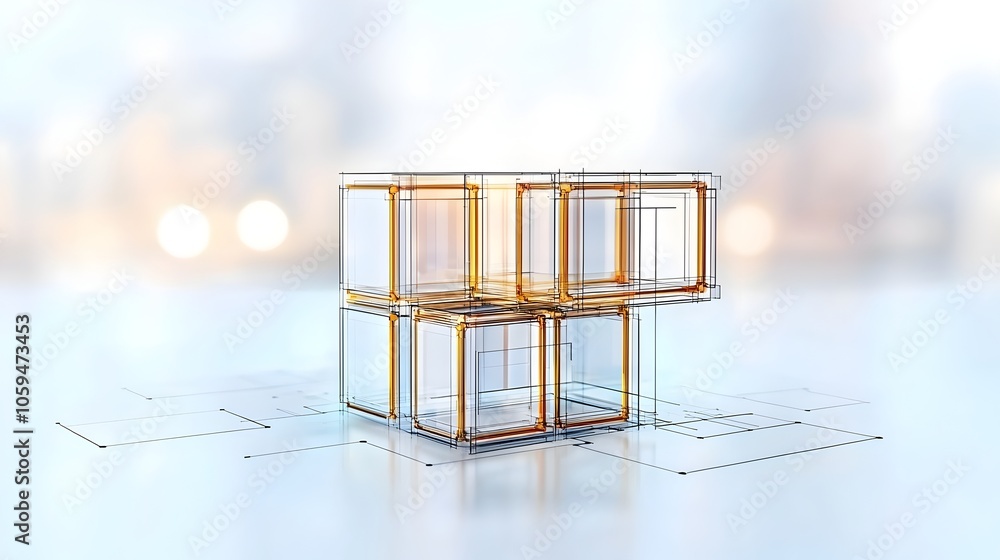 Aufkleber organized architectural business framework with modular design structure