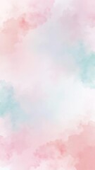 Soft pastel watercolor background in varying shades of pink, blue, and green, creating a serene and calming feel, abstract, pink