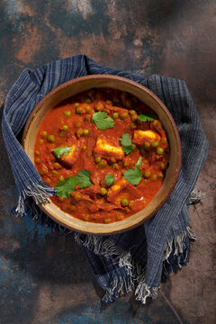 Classic Matar Paneer with Peas and Naan Bread
