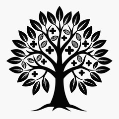 Obraz premium black and white tree