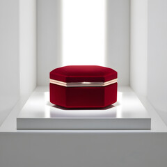 red ring box product photoshoot 8k