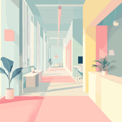 Pastel Office Space