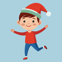 child with santa hat