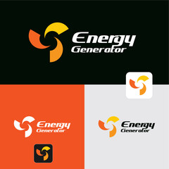 Energy generator swing logo design business name ideas vector editable 