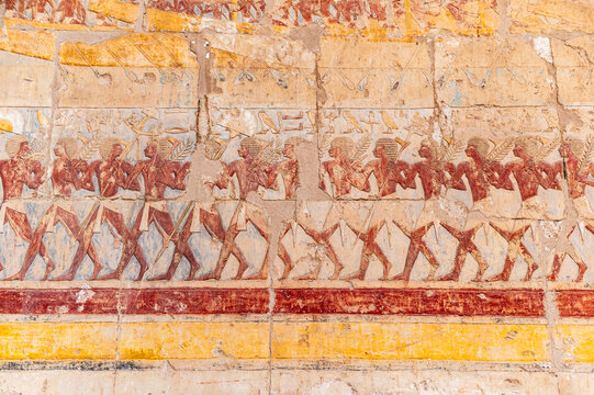 Vibrant Frescoes of Hatsepsut Temple, Egypt