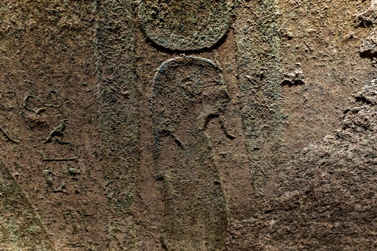 Weathered Hieroglyphs in Rameses IV Tomb, Egypt
