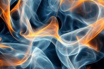 Fototapeta premium Abstract Digital Art: Glowing Energy and Swirling Light