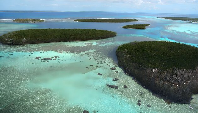The Tropical Coastline of Morrocoy National Park with Turquoise Waters