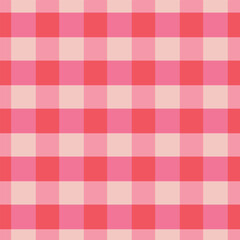 Pink checkered background. Vintage grid backdrop. Buffalo check ornament.