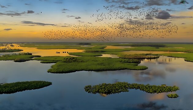 Picturesque Caroni Swamp in Trinidad