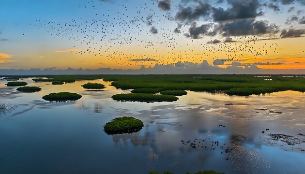 Picturesque Caroni Swamp in Trinidad