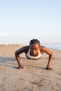 Girl doing push ups