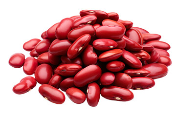 Red beans isolated on transparent background