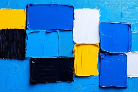 White and blue brochazos on a rough gray wall 4M0A0416-as24
