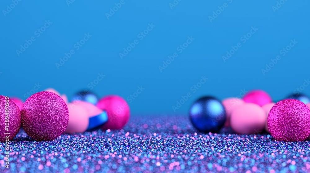 Poster abstract magic light and bokeh create the blue christmas background. 3d rendering.