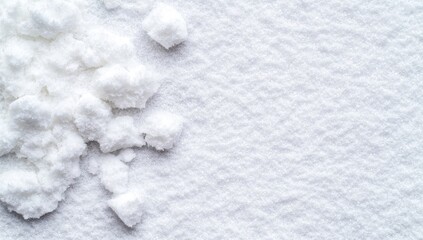 Fototapeta premium Snow surface with a natural background on a sunny day in winter