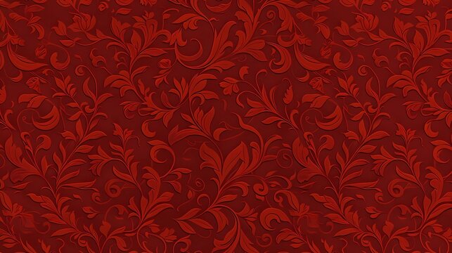 red floral background